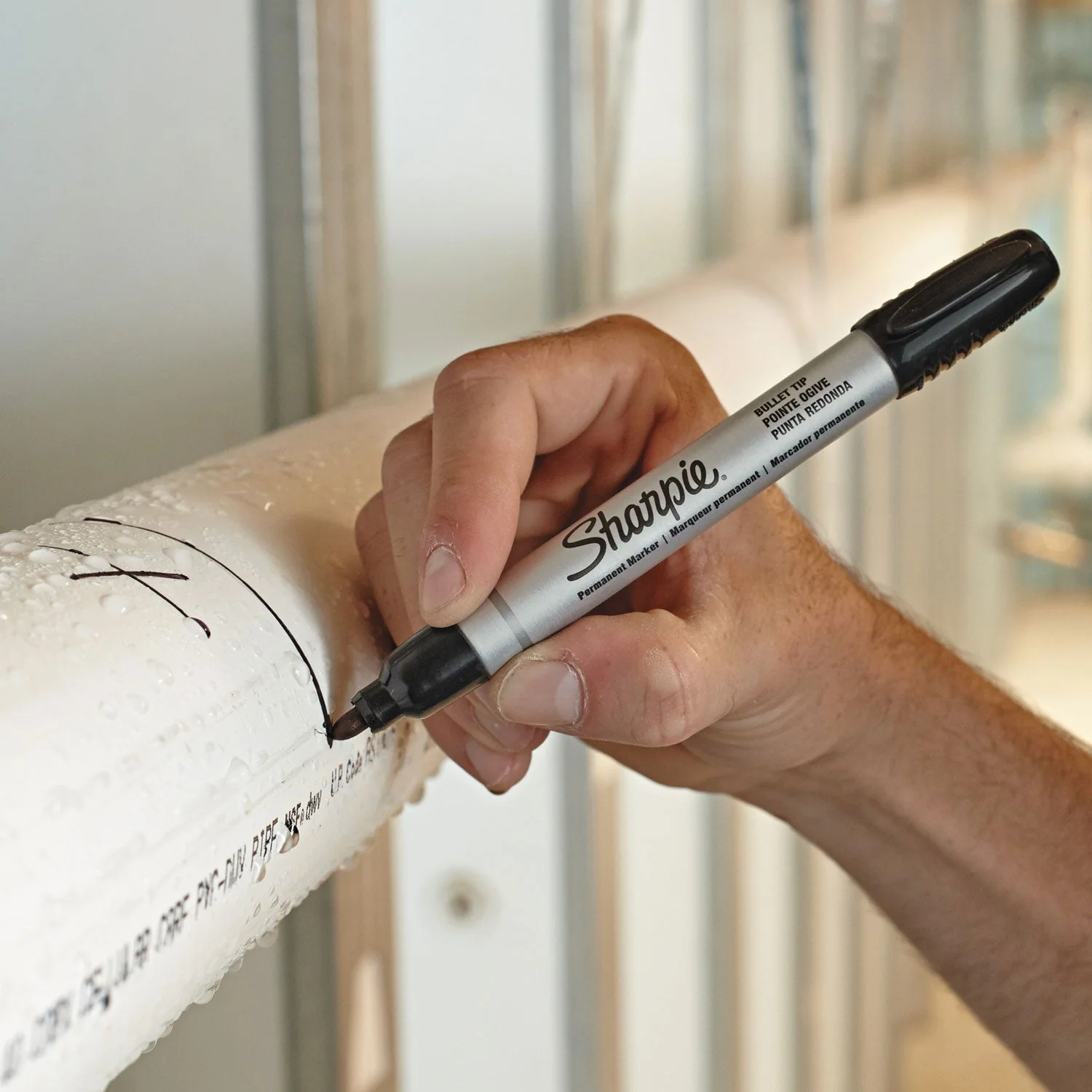 Sharpie Durable Metal Barrel Permanent Marker, Medium Bullet Tip, Black - Image 5
