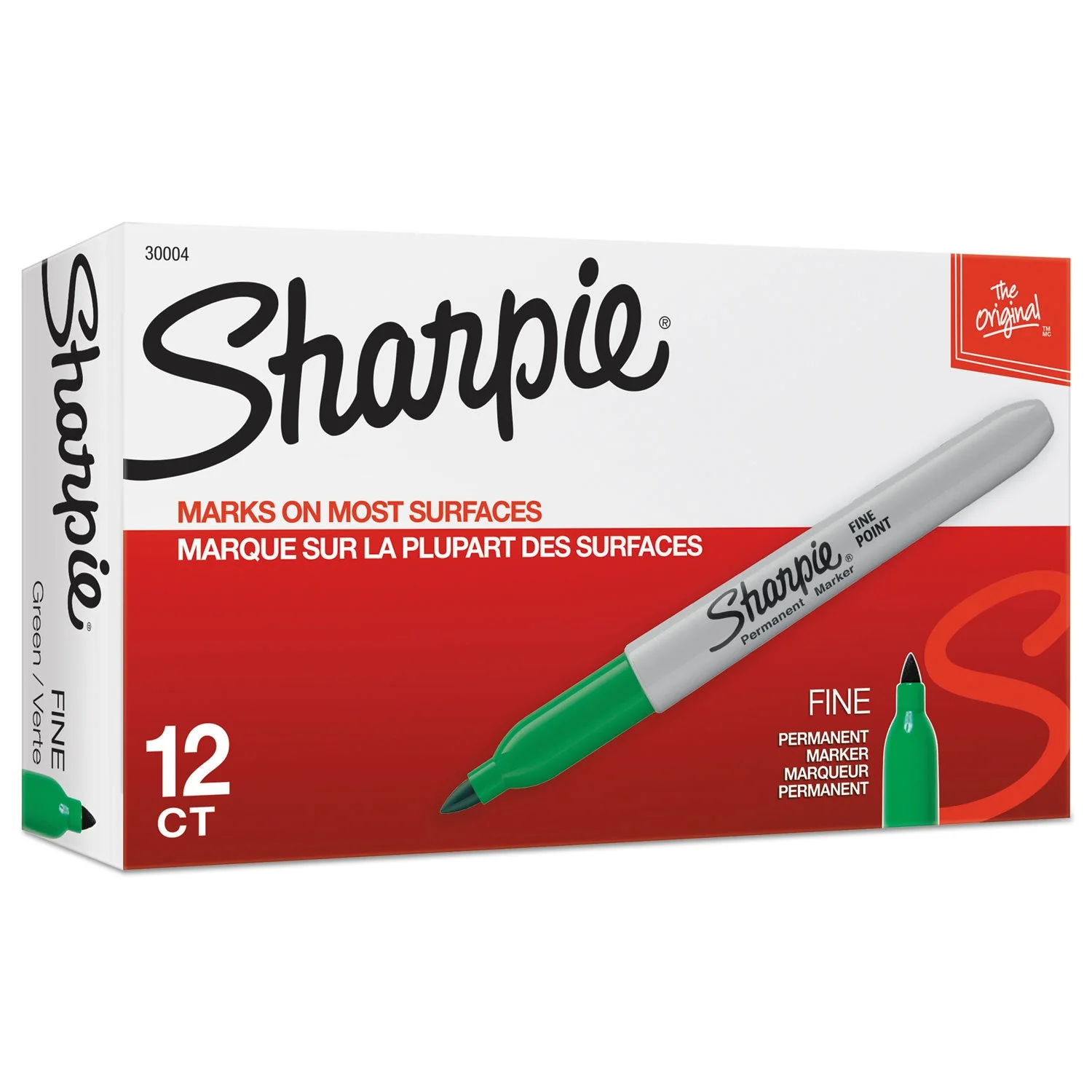 Sharpie Fine Bullet Tip Permanent Marker, Green, Dozen - Image 2