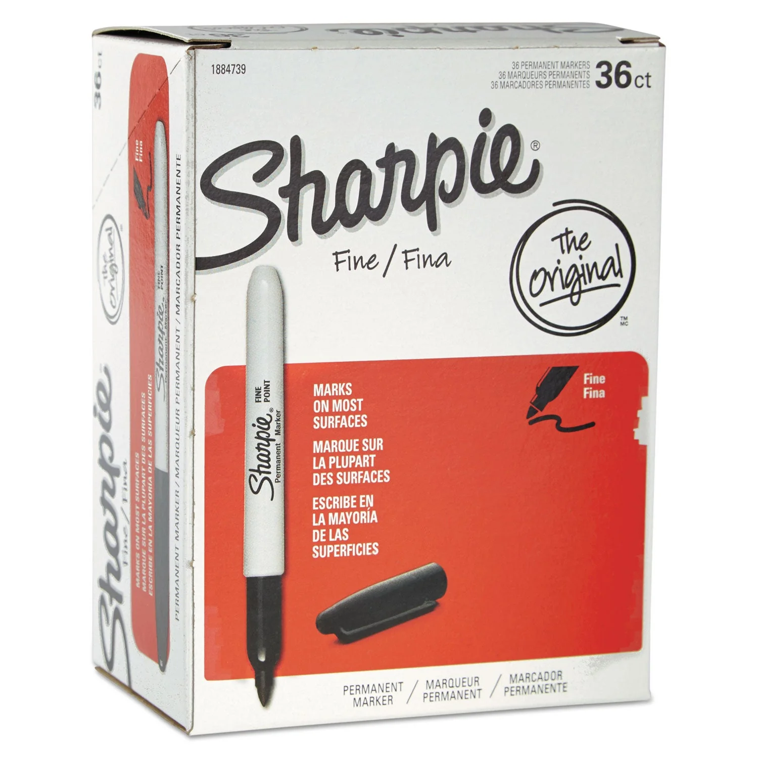 Sharpie Fine Tip Permanent Marker Value Pack, Fine Bullet Tip, Black, 36/Pack - Image 3