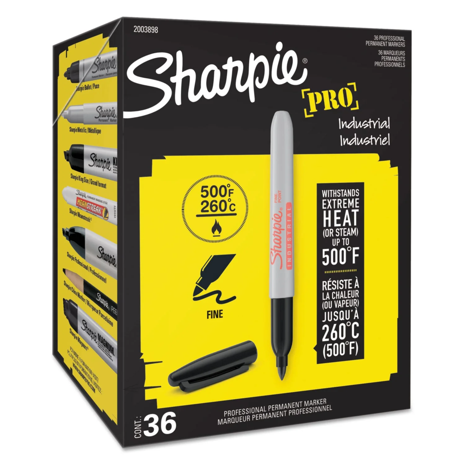 Sharpie Industrial Permanent Marker Value Pack, Fine Bullet Tip, Black - Image 6