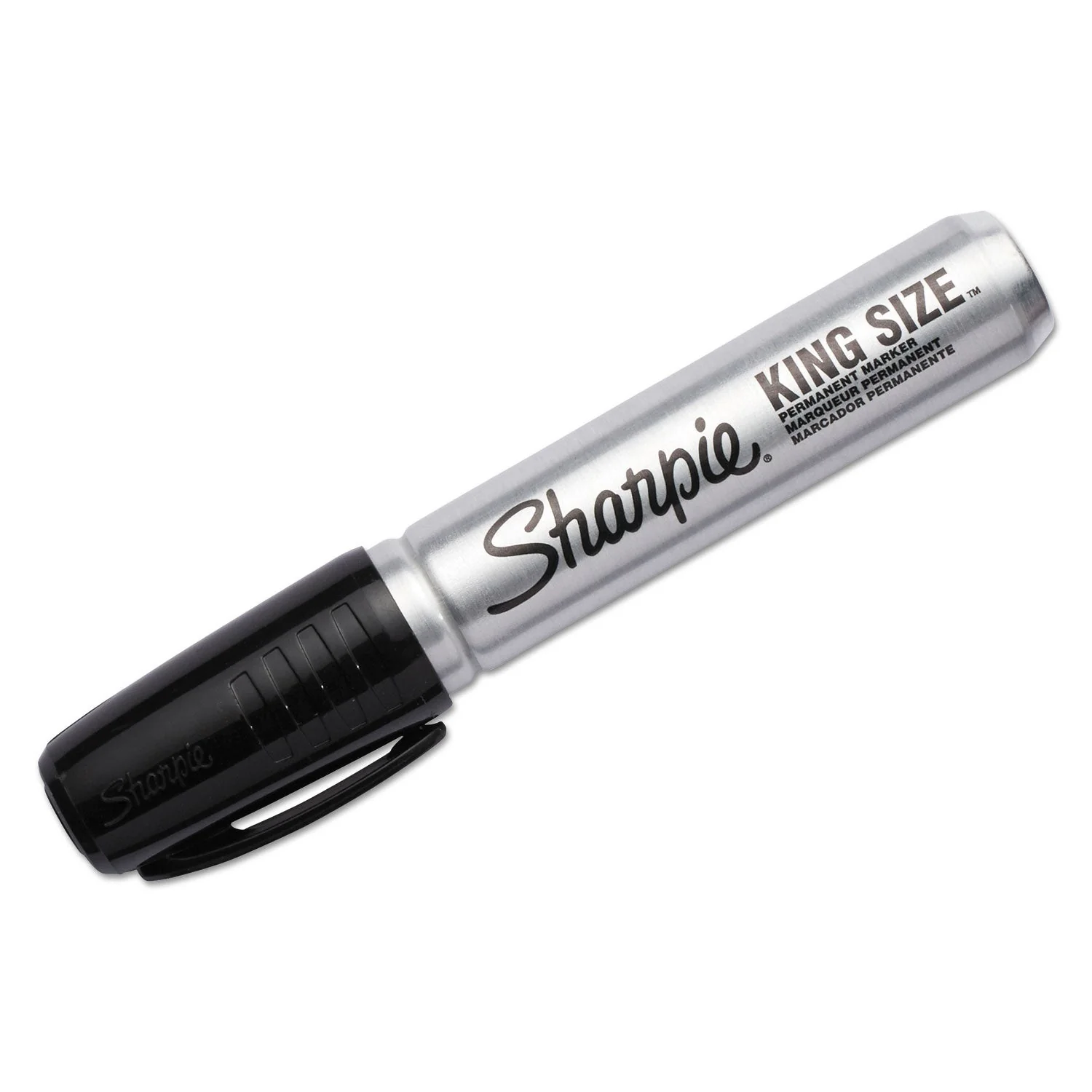 Sharpie King Size Permanent Marker Broad Chisel Tip - Dozen Count (Black) - Image 3