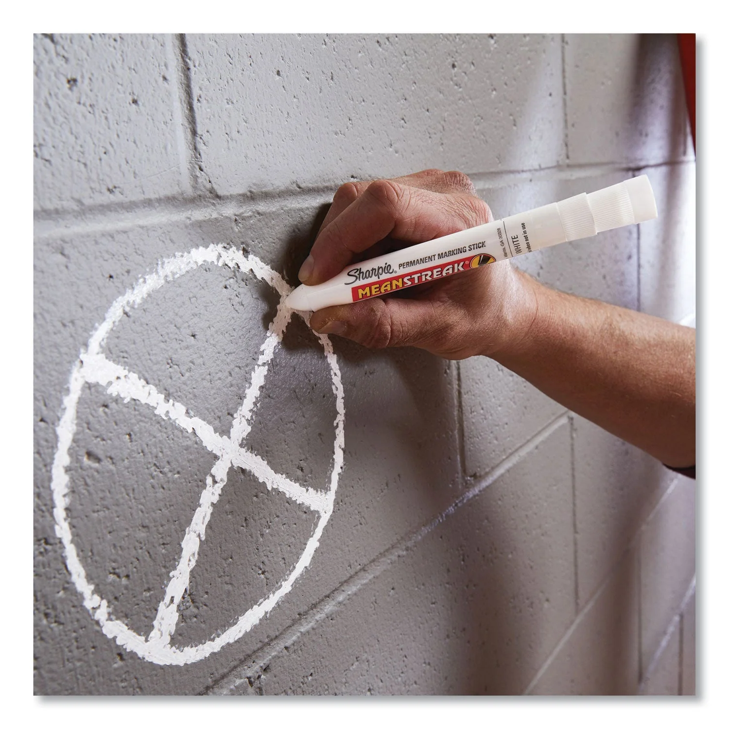 Sharpie Mean Streak Marking Stick, Broad Bullet Tip, White - Image 2