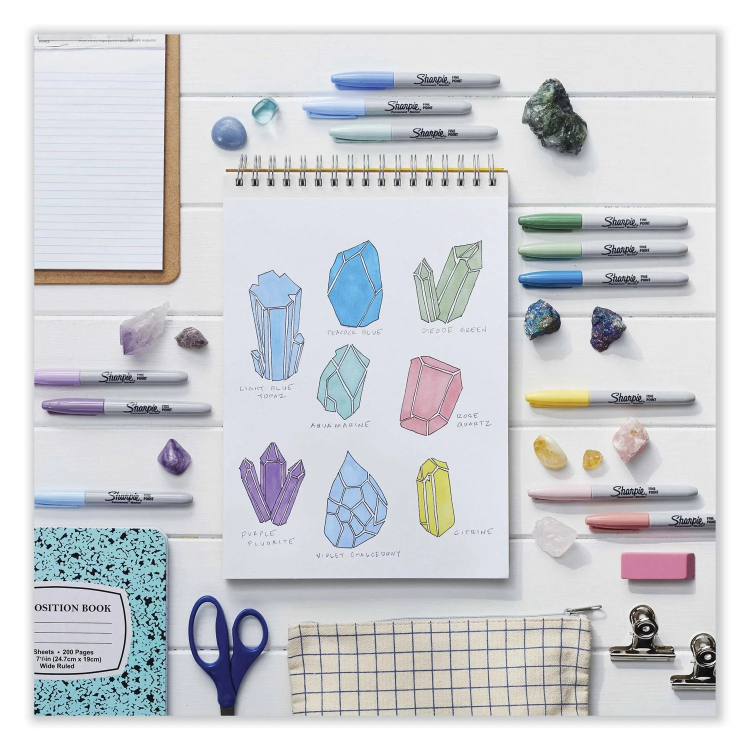 Sharpie Mystic Gems Markers, Fine Bullet Tip, Assorted, 24/Pack - Image 6