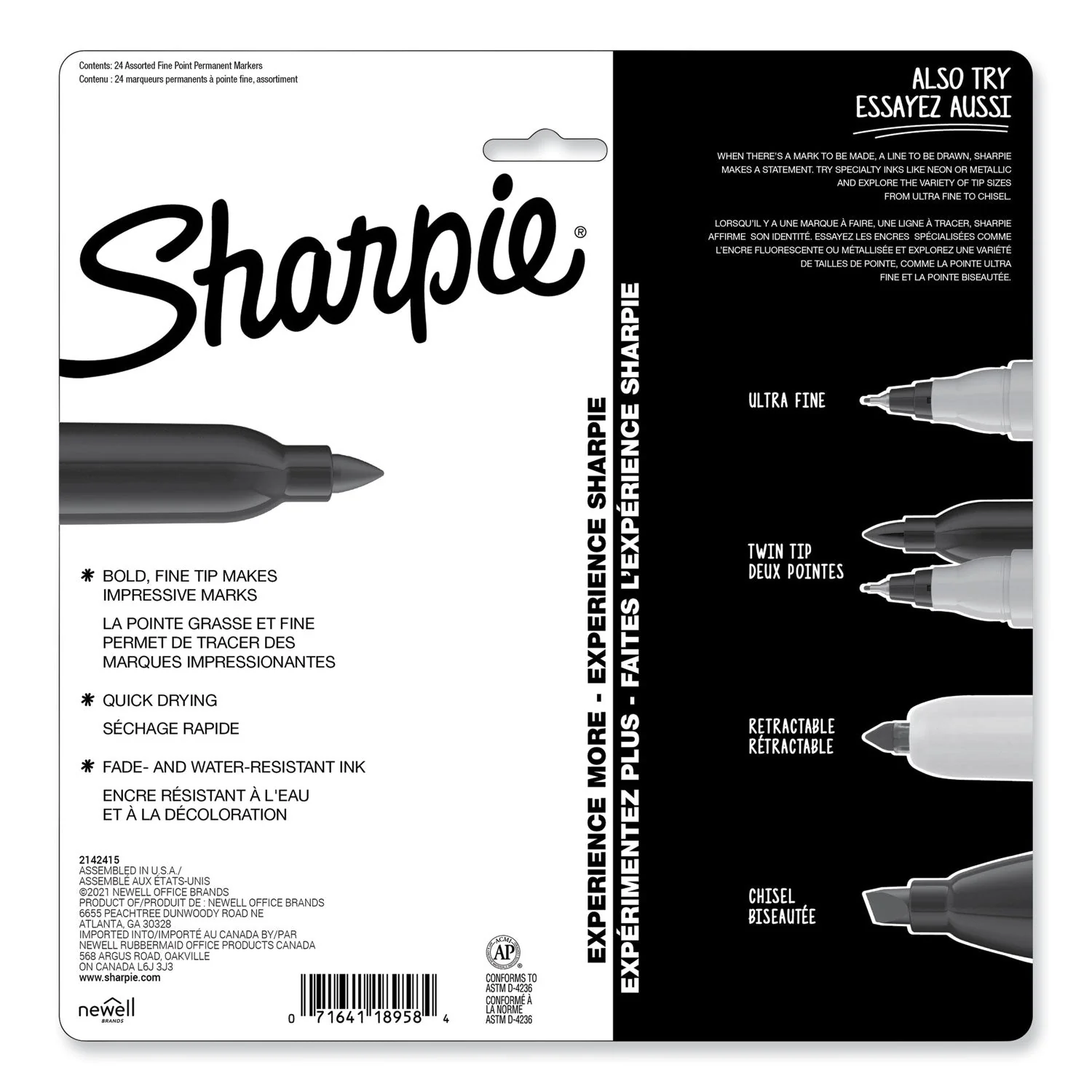 Sharpie Mystic Gems Markers, Fine Bullet Tip, Assorted, 24/Pack - Image 7