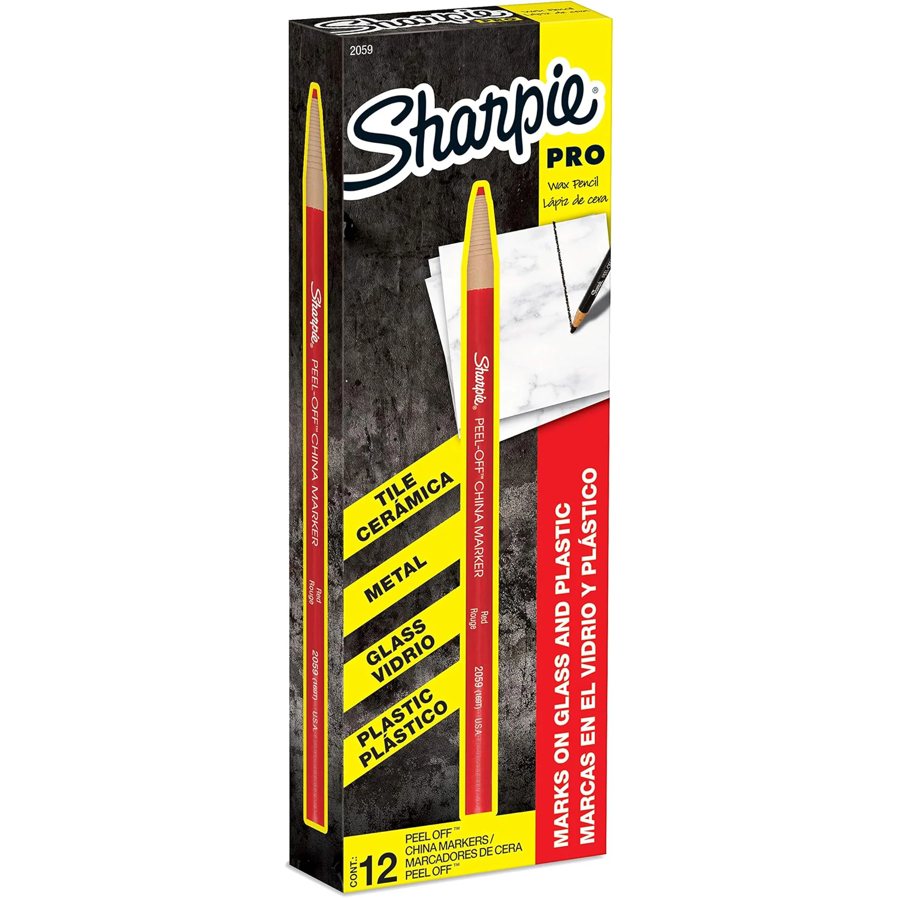 Sharpie Peel-Off China Markers - 12 Count (Black, Red, White, Yellow) - Image 3