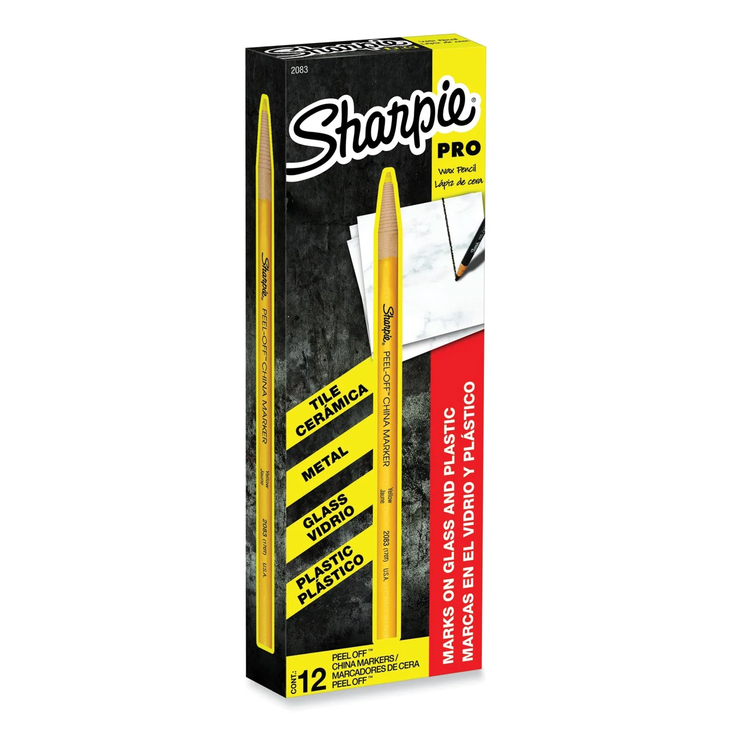 Sharpie Peel-Off China Markers - 12 Count (Black, Red, White, Yellow) - Image 5
