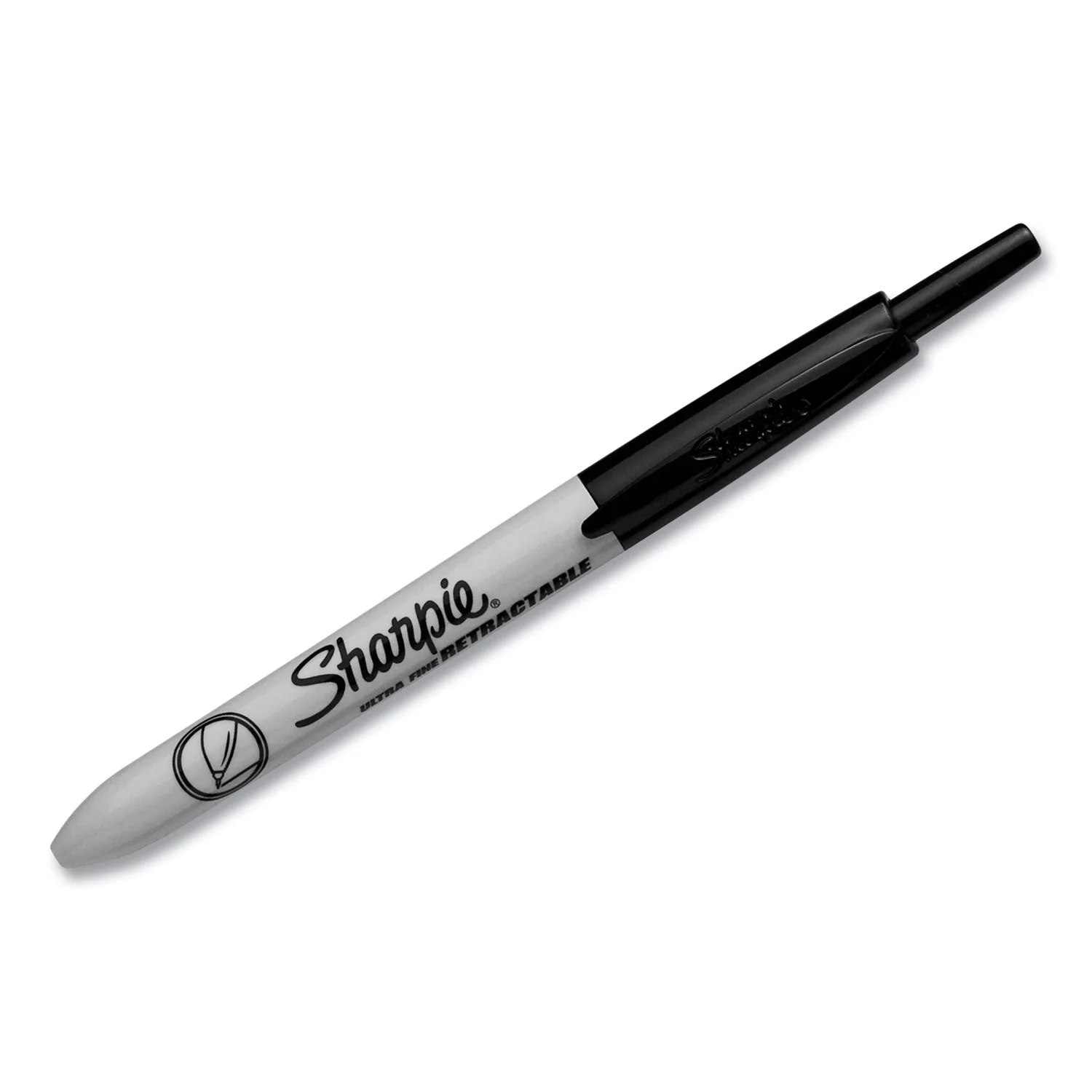 Sharpie Retractable Permanent Marker, Extra-Fine Needle Tip, Black - Image 2