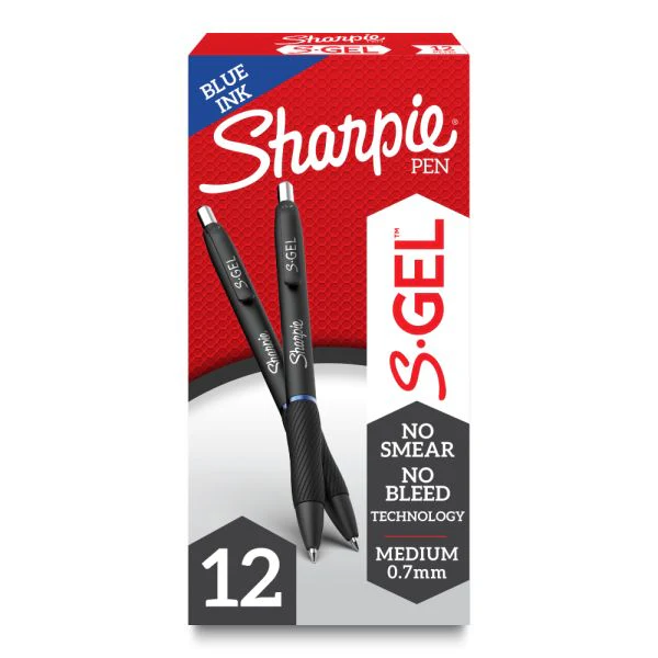 Sharpie S Gel Pens - Medium Point - 12 Count (Black, Blue) - Image 3