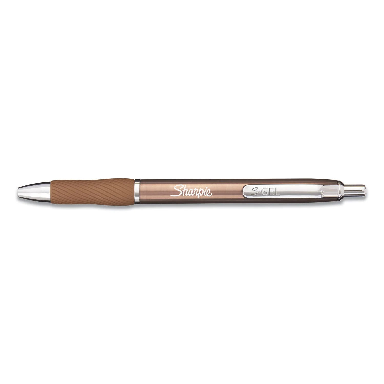 Sharpie S-Gel Premium Metal Barrel Gel Pen, Retractable, Medium 0.7 mm, Black Ink, Champagne Barrel, Dozen - Image 2