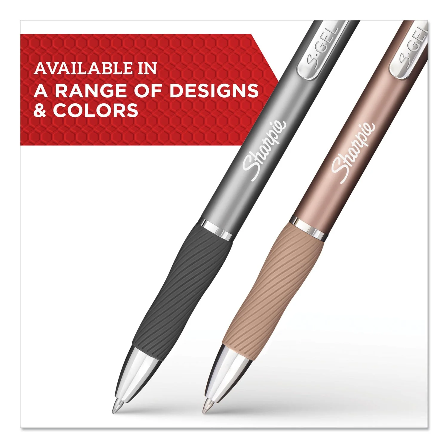 Sharpie S-Gel Premium Metal Barrel Gel Pen, Retractable, Medium 0.7 mm, Black Ink, Champagne Barrel, Dozen - Image 6