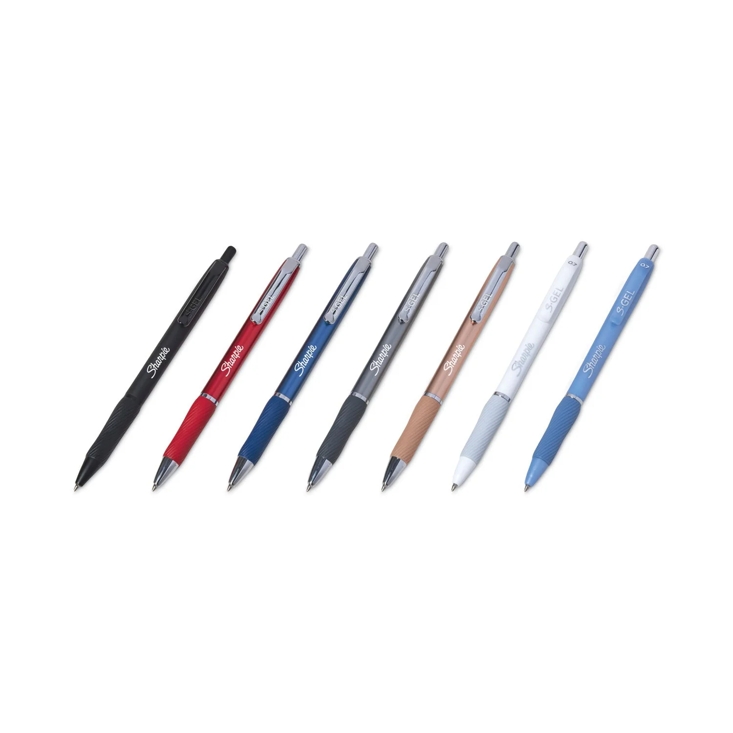 Sharpie S-Gel Premium Metal Barrel Gel Pen, Retractable, Medium 0.7 mm, Black Ink, Midnight Blue Barrel, Dozen - Image 3