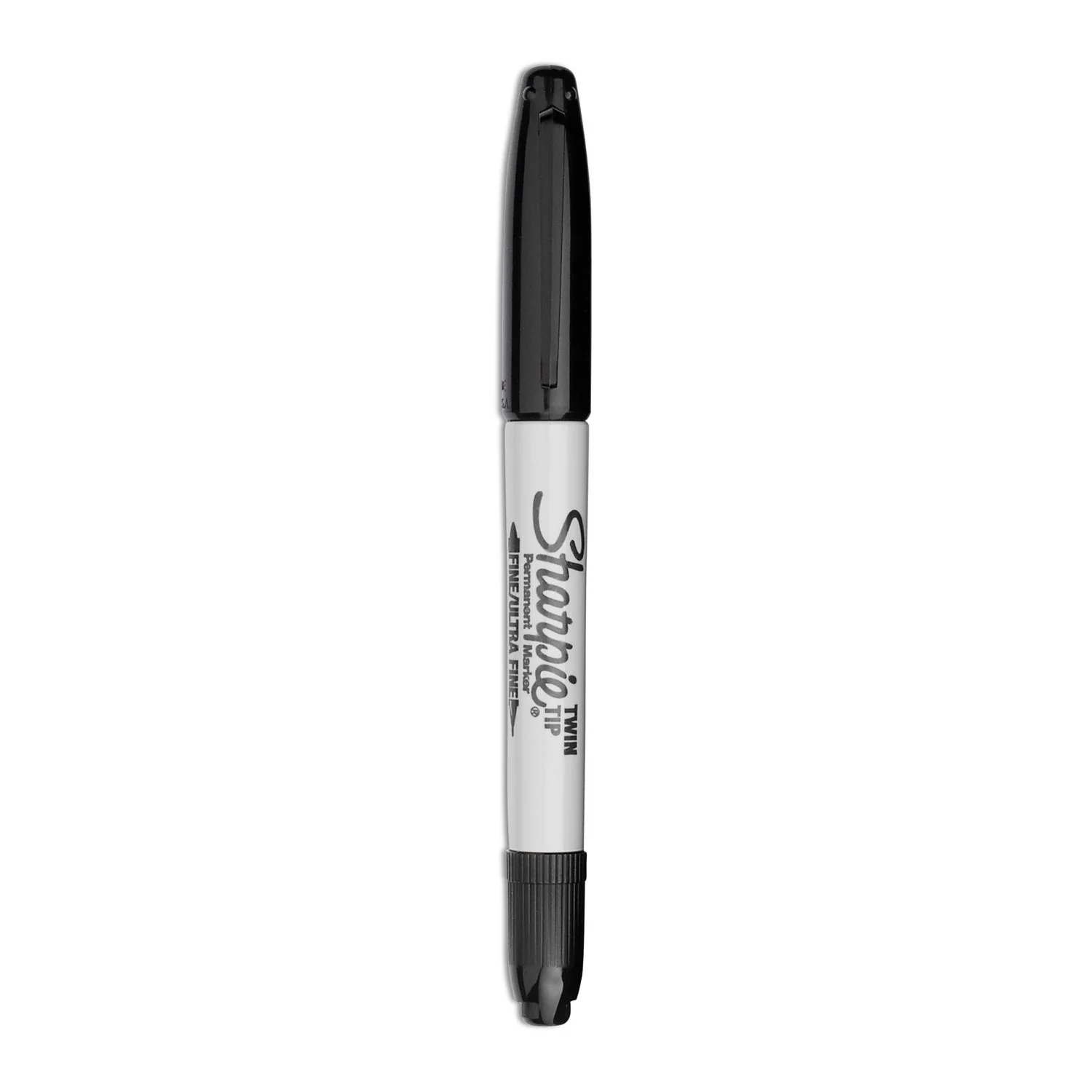 Sharpie Twin-Tip Permanent Marker Extra-Fine/Fine Bullet Tips 12 Count Box (Black) - Image 3