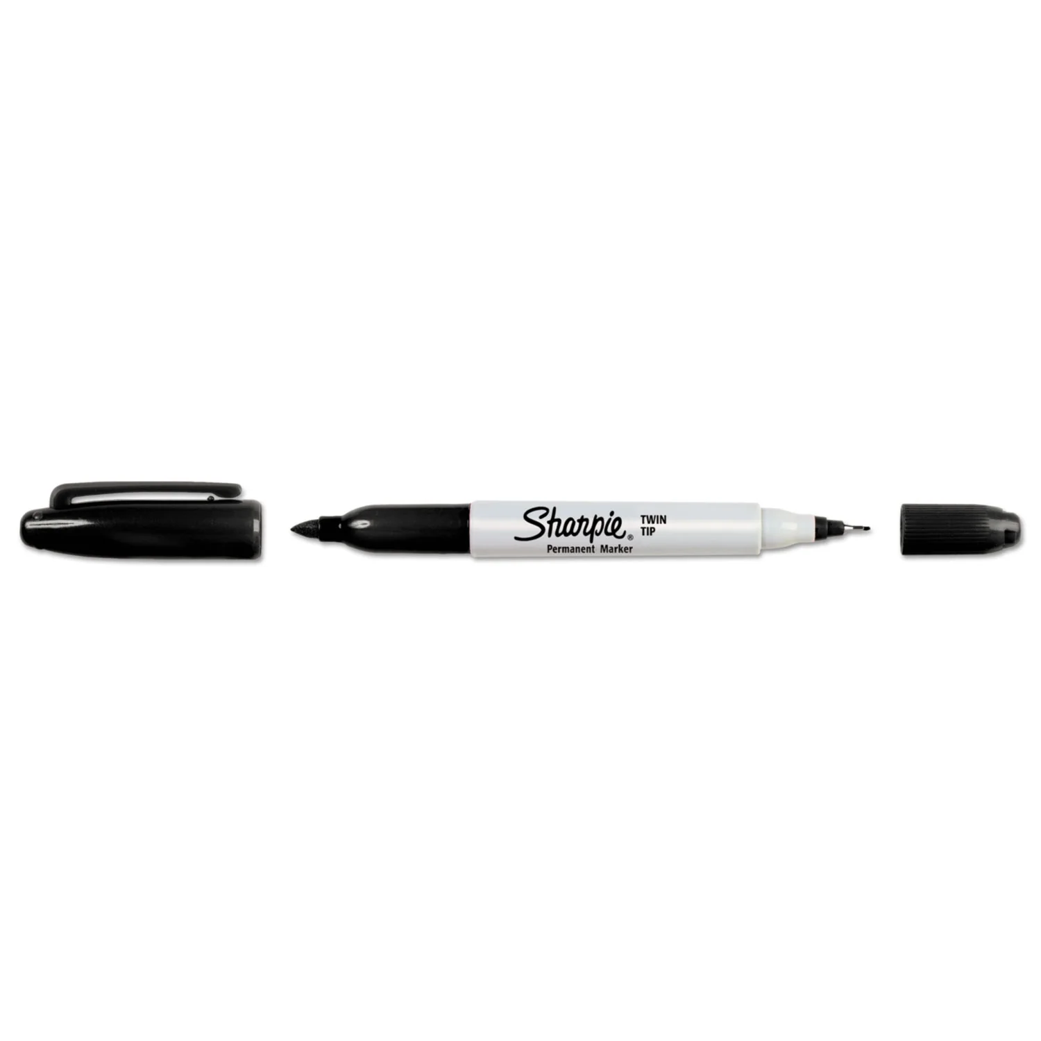 Sharpie Twin-Tip Permanent Marker Extra-Fine/Fine Bullet Tips 12 Count Box (Black) - Image 4