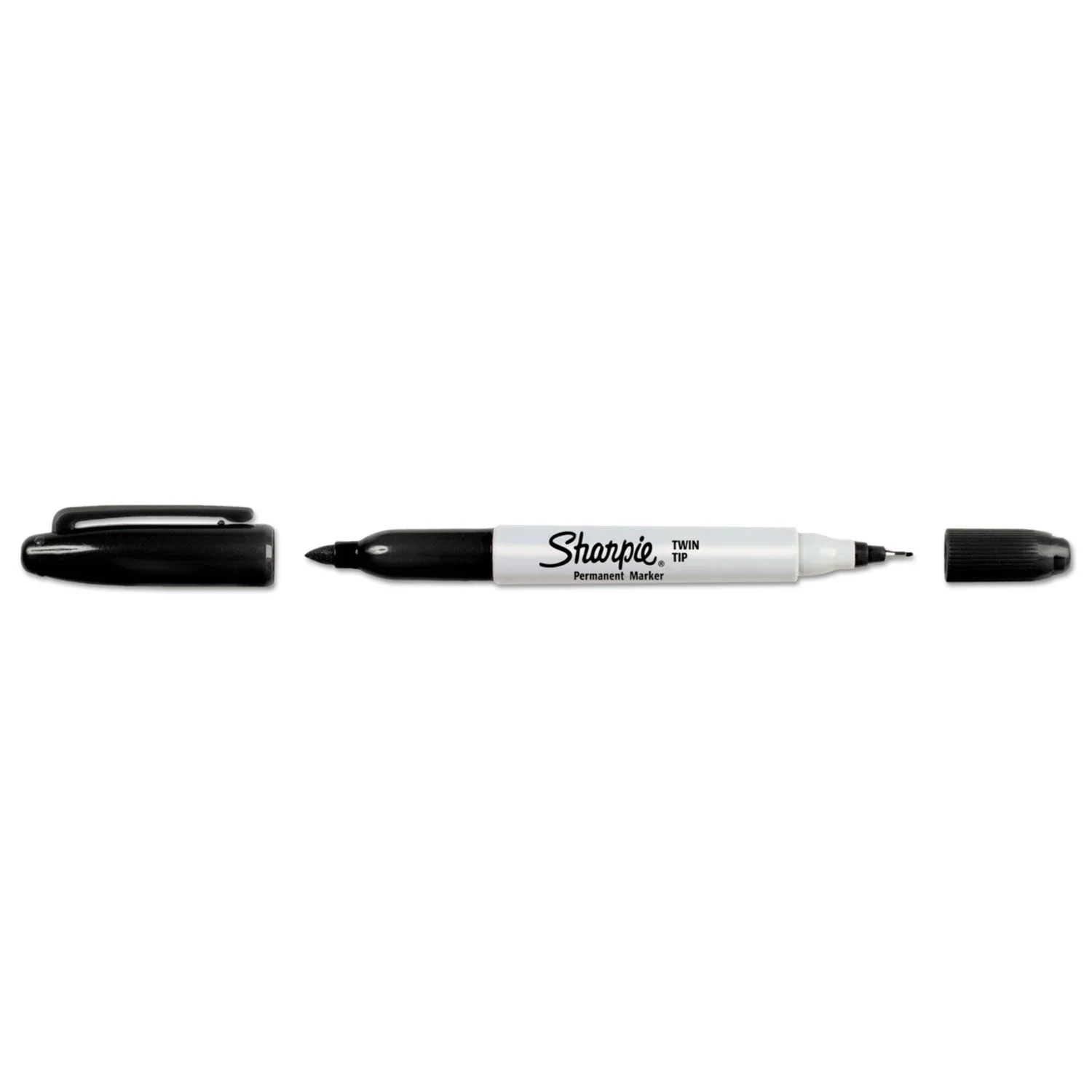 Sharpie Twin-Tip Permanent Marker, Extra-Fine/Fine Bullet Tips, Black, Dozen - Image 6