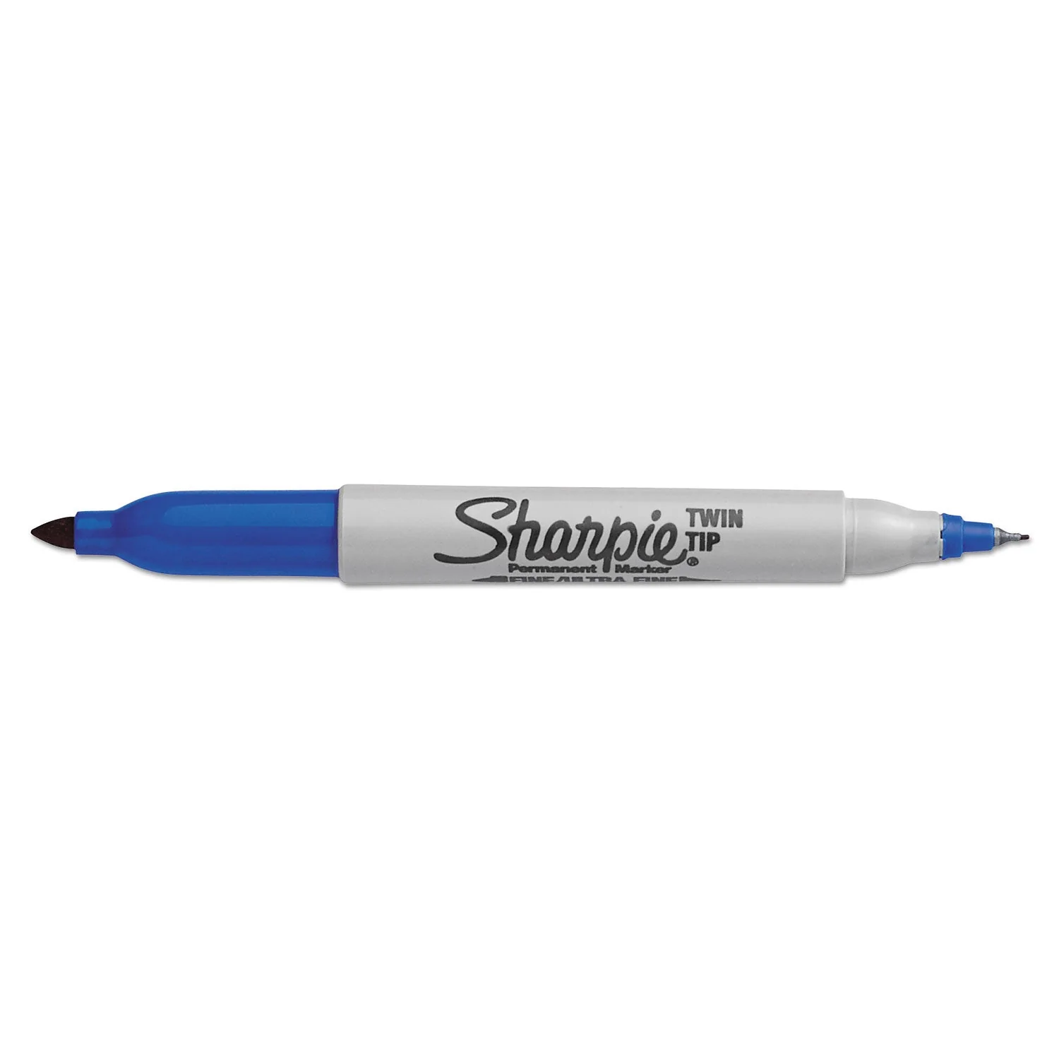 Sharpie Twin-Tip Permanent Marker Extra-Fine/Fine Bullet Tips 12 Count Box (Blue) - Image 5