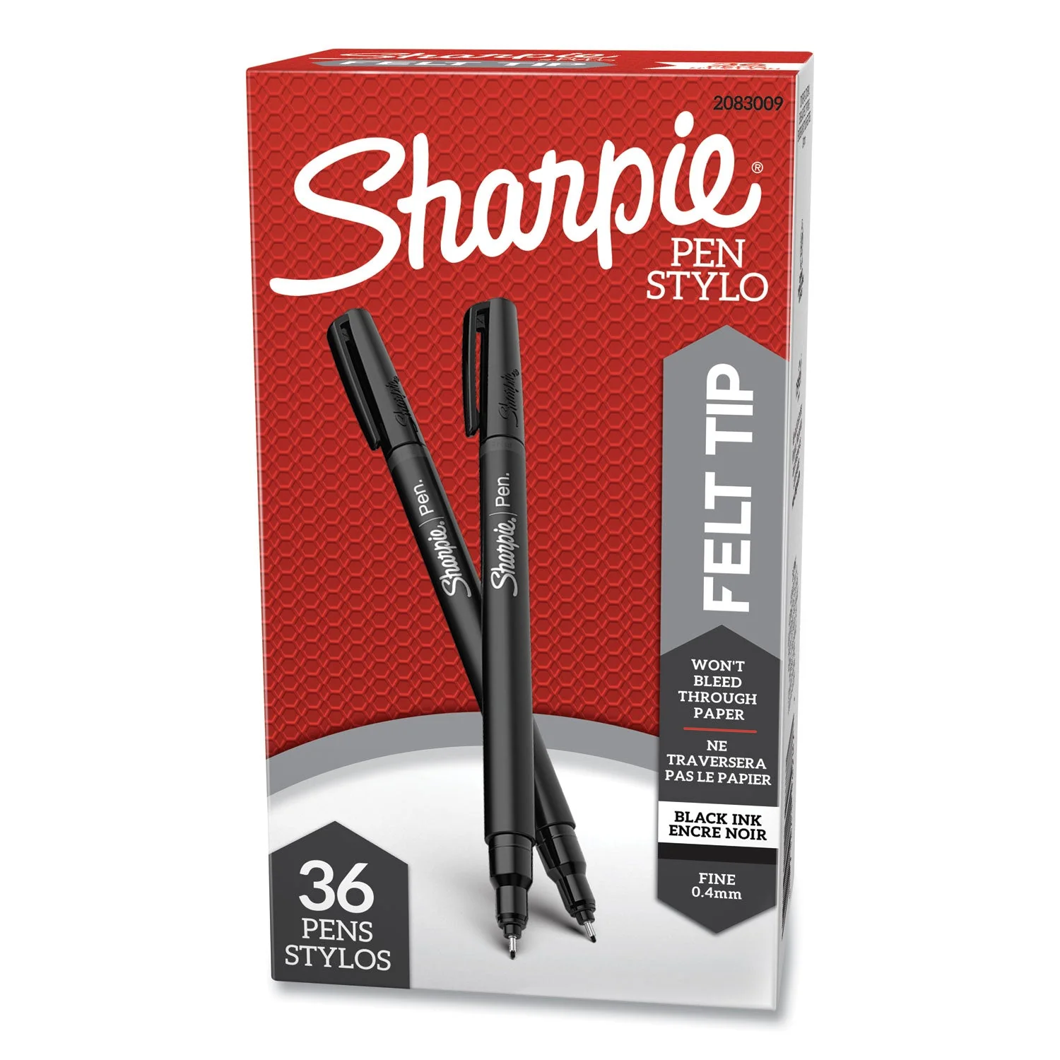 Sharpie Water-Resistant Ink Porous Point Pen Value Pack, Stick, Fine 0.4 mm, Black Ink, Black Barrel, 36/Pack - Image 2