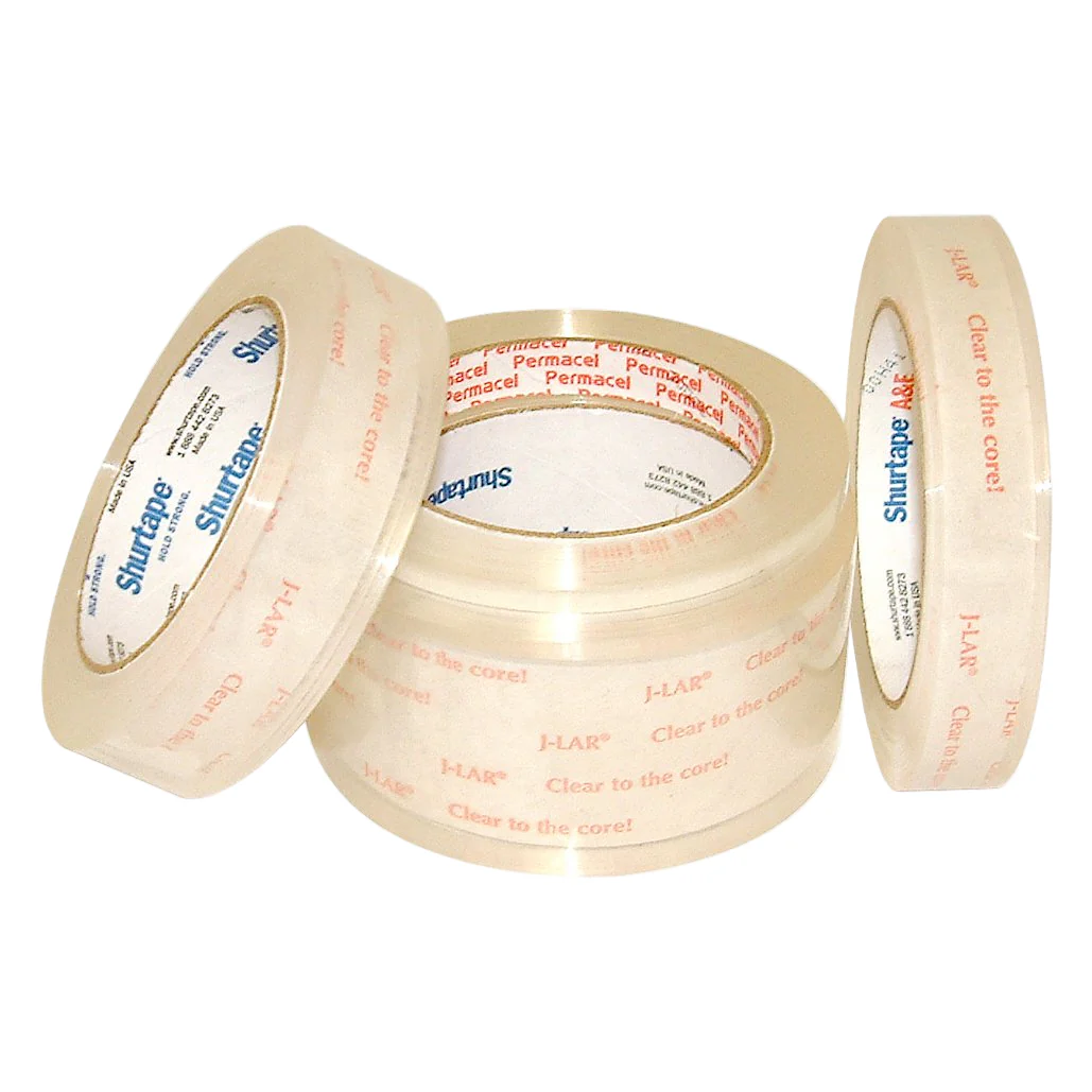 Shurtape J-LAR 1" & 2" x 72 Yard Tape Rolls (Clear) - Image 2