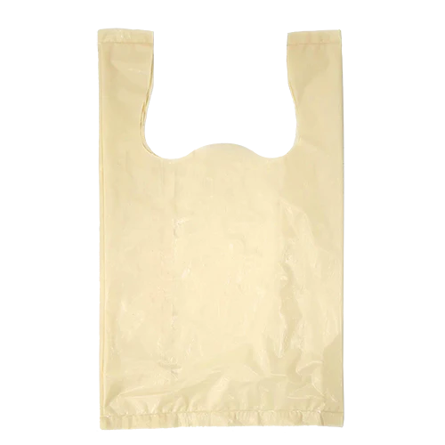 Silent Props Plastic T-Shirt Convenience Store Bag (White, Black Beige) - Image 4