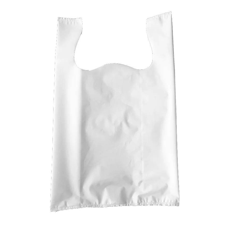 Silent Props Plastic T-Shirt Convenience Store Bag (White, Black Beige) - Image 9