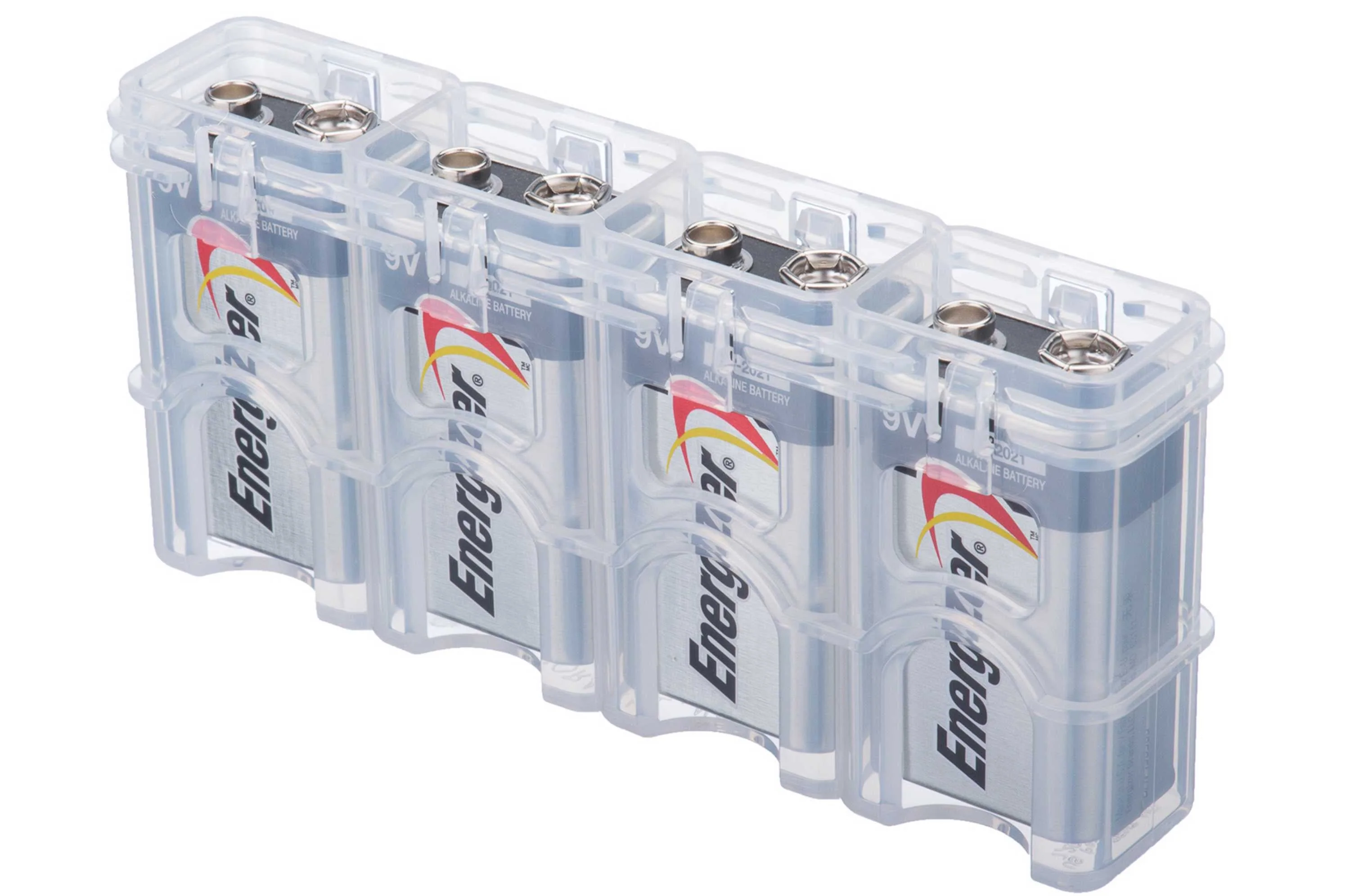 Storacell Slim Line 9V - 4 Pack Battery Caddy (Clear) - Image 2