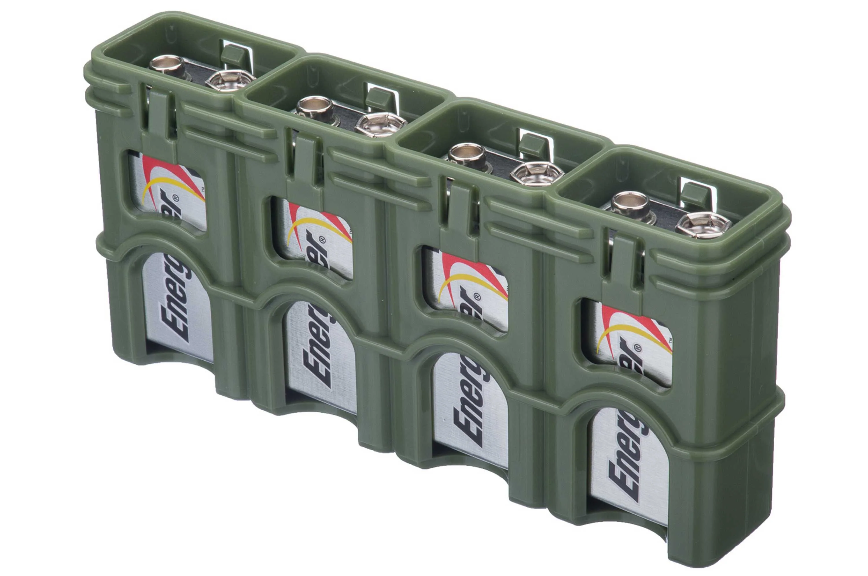 Storacell Slim Line 9V - 4 Pack Battery Caddy (Military Green) - Image 2
