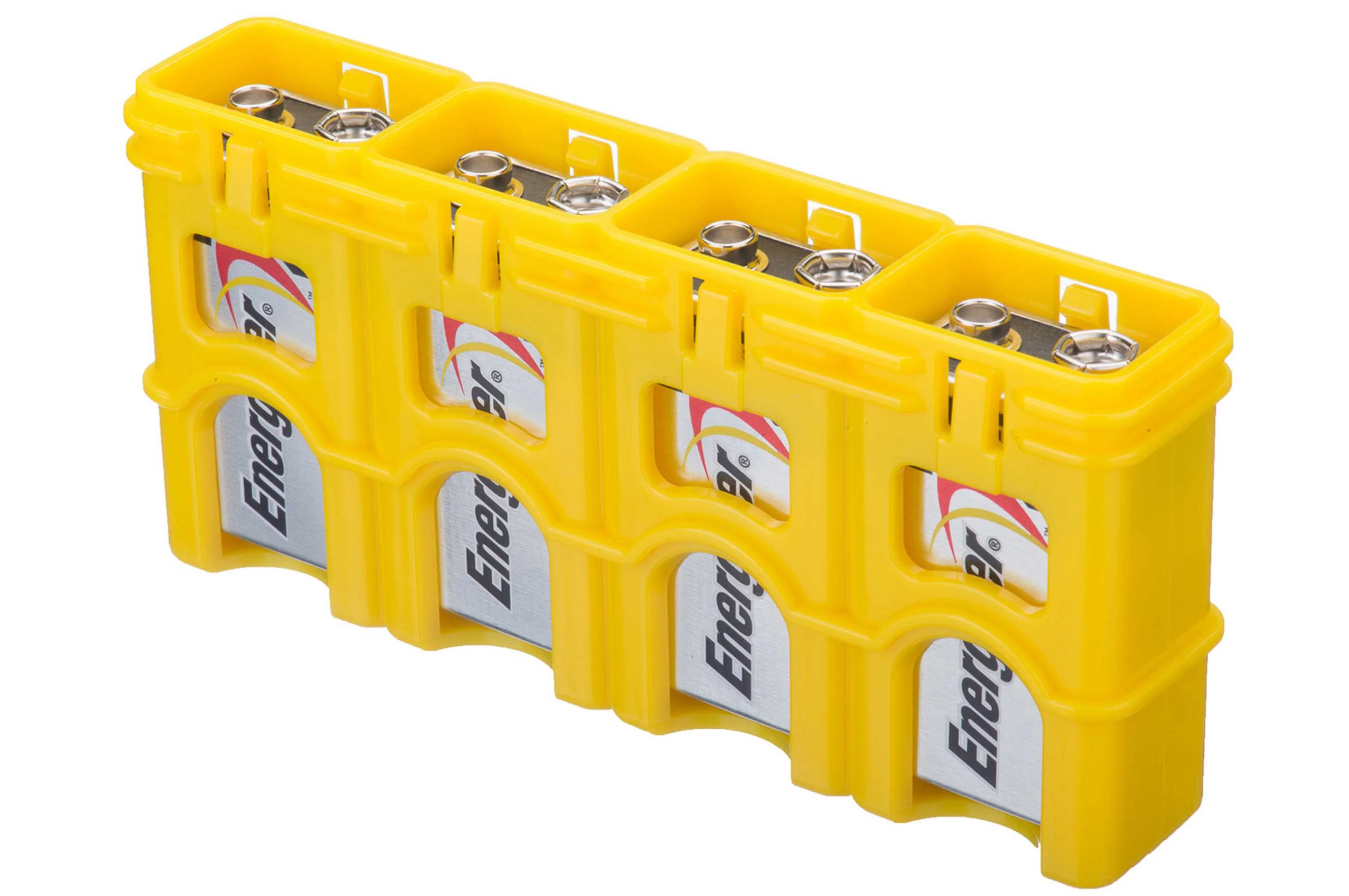 Storacell Slim Line 9V - 4 Pack Battery Caddy (Yellow) - Image 2
