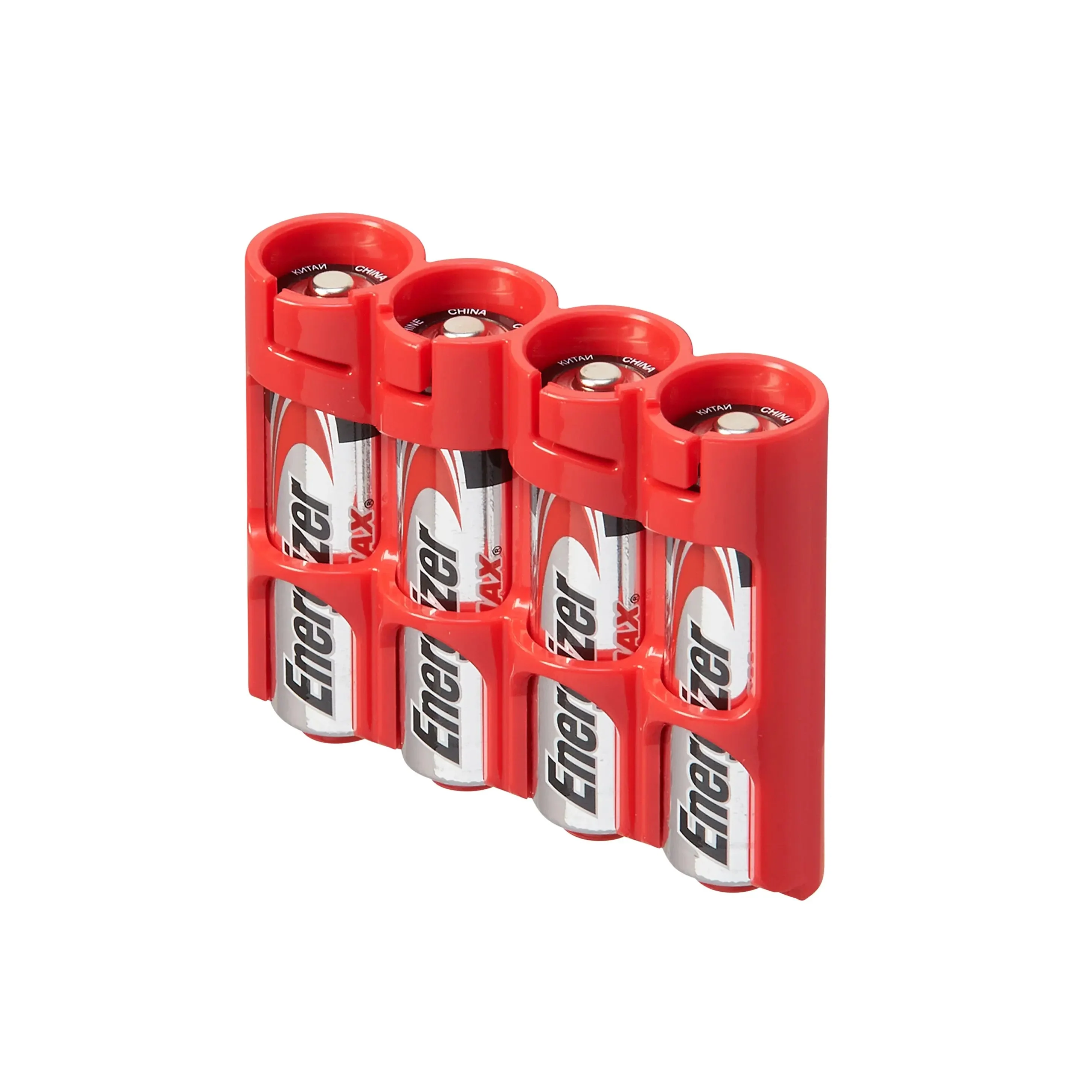 Storacell Slim Line AA - 4 Pack Battery Caddy (Red) - Image 2