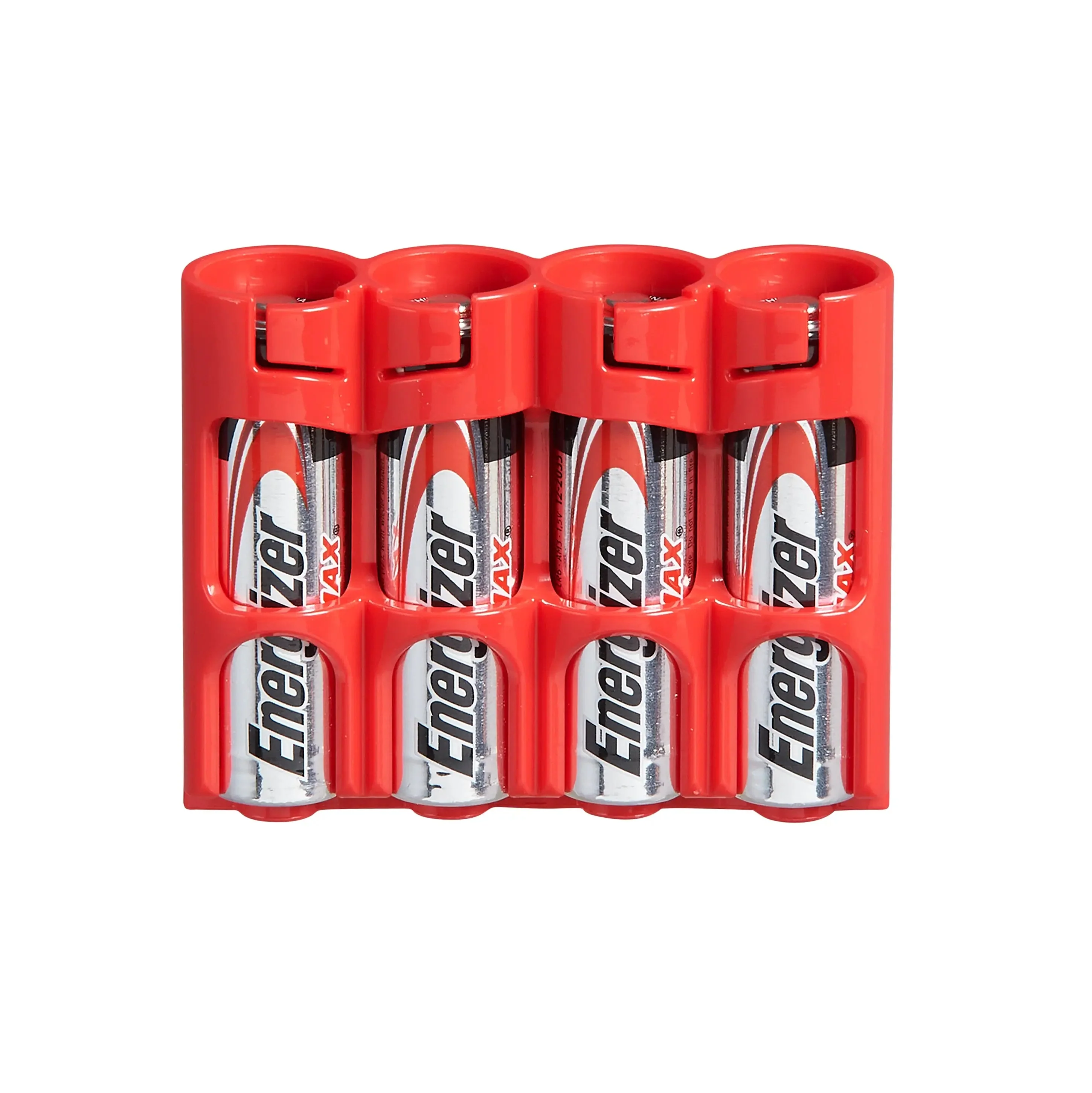 Storacell Slim Line AA - 4 Pack Battery Caddy (Red) - Image 3