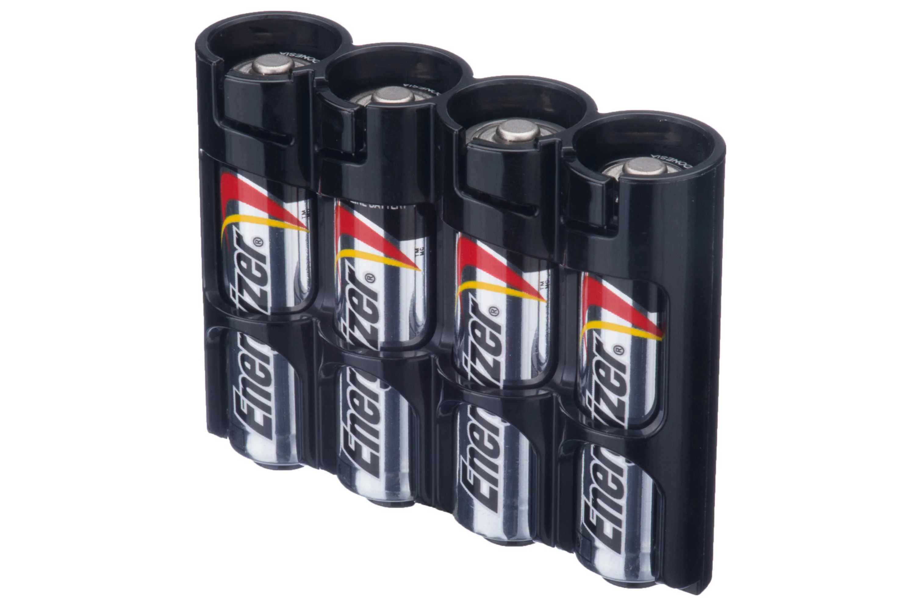Storacell Slim Line AA - 4 Pack Battery Caddy (Tuxedo Black) - Image 2