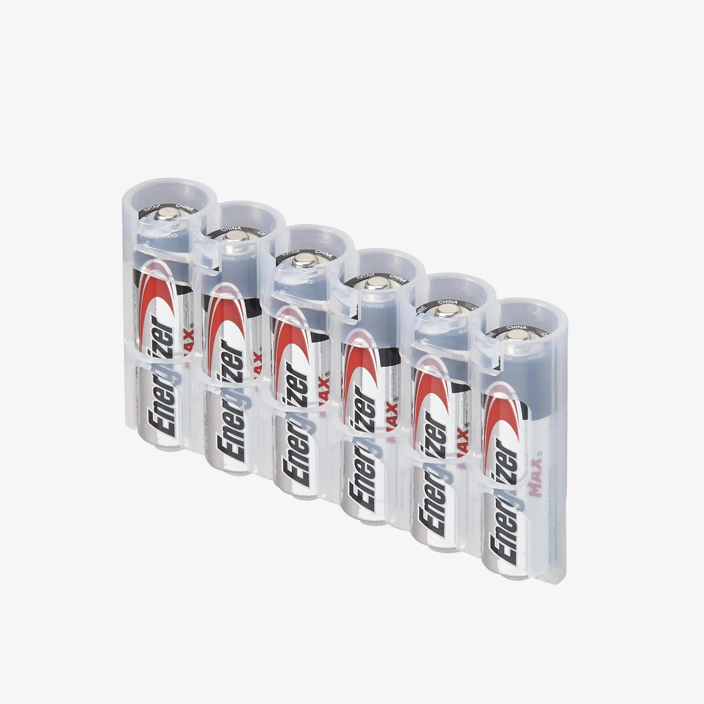 Storacell Slim Line AA - 6 Pack Battery Caddy (Clear) - Image 2
