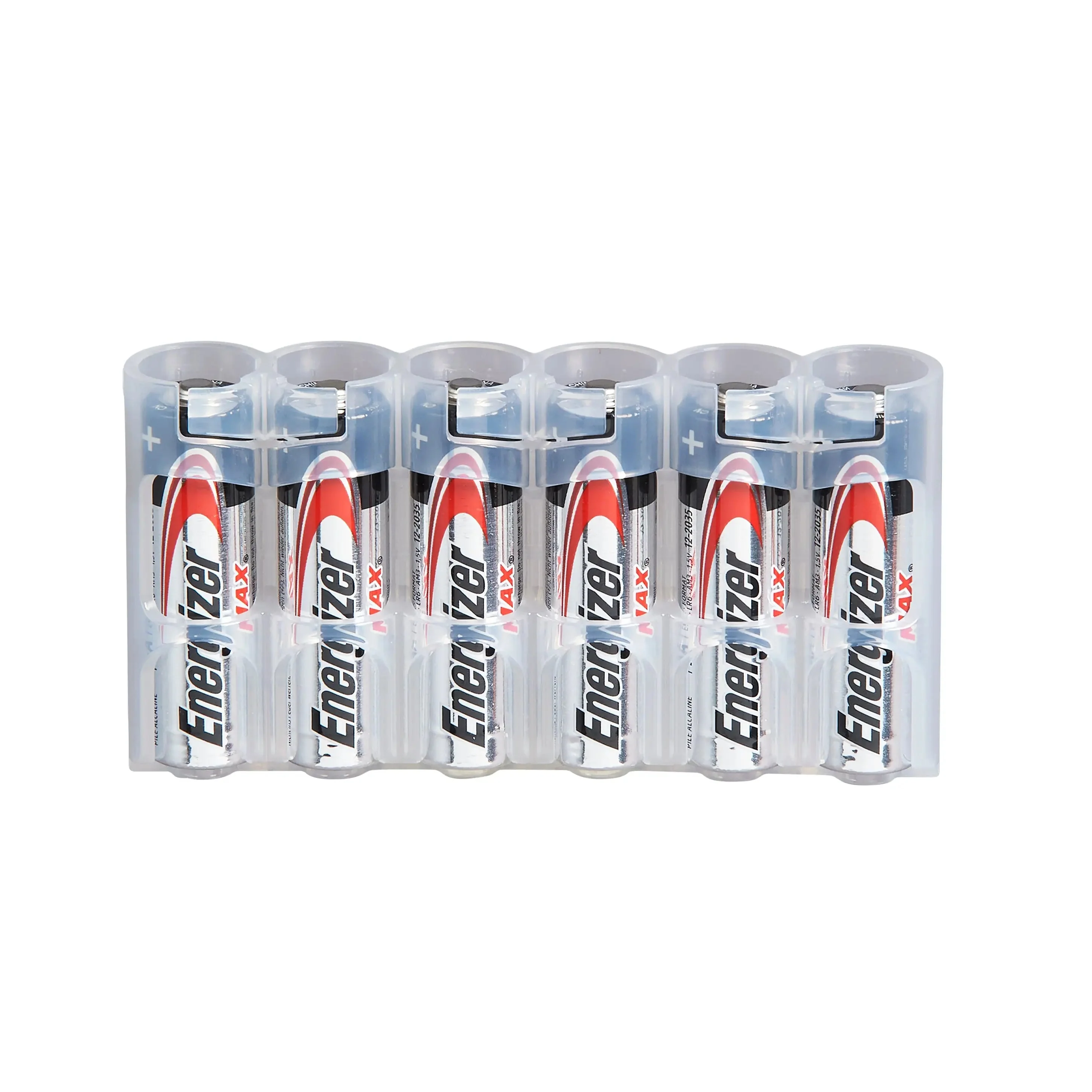 Storacell Slim Line AA - 6 Pack Battery Caddy (Clear) - Image 3