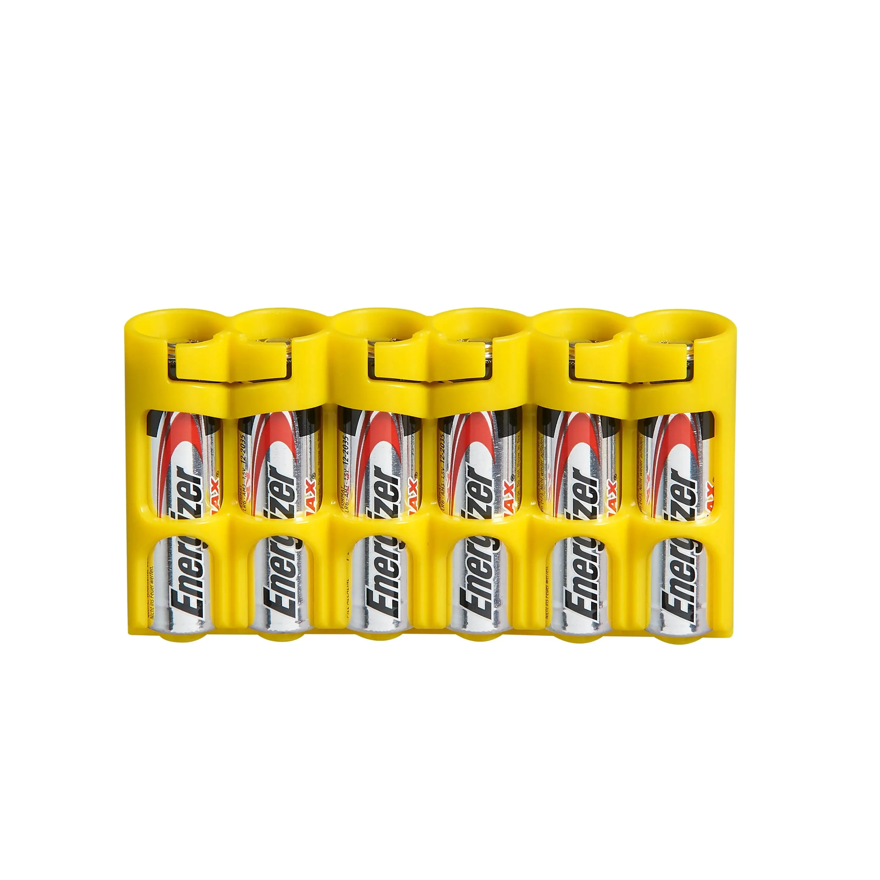 Storacell Slim Line AA - 6 Pack Battery Caddy (Yellow) - Image 3