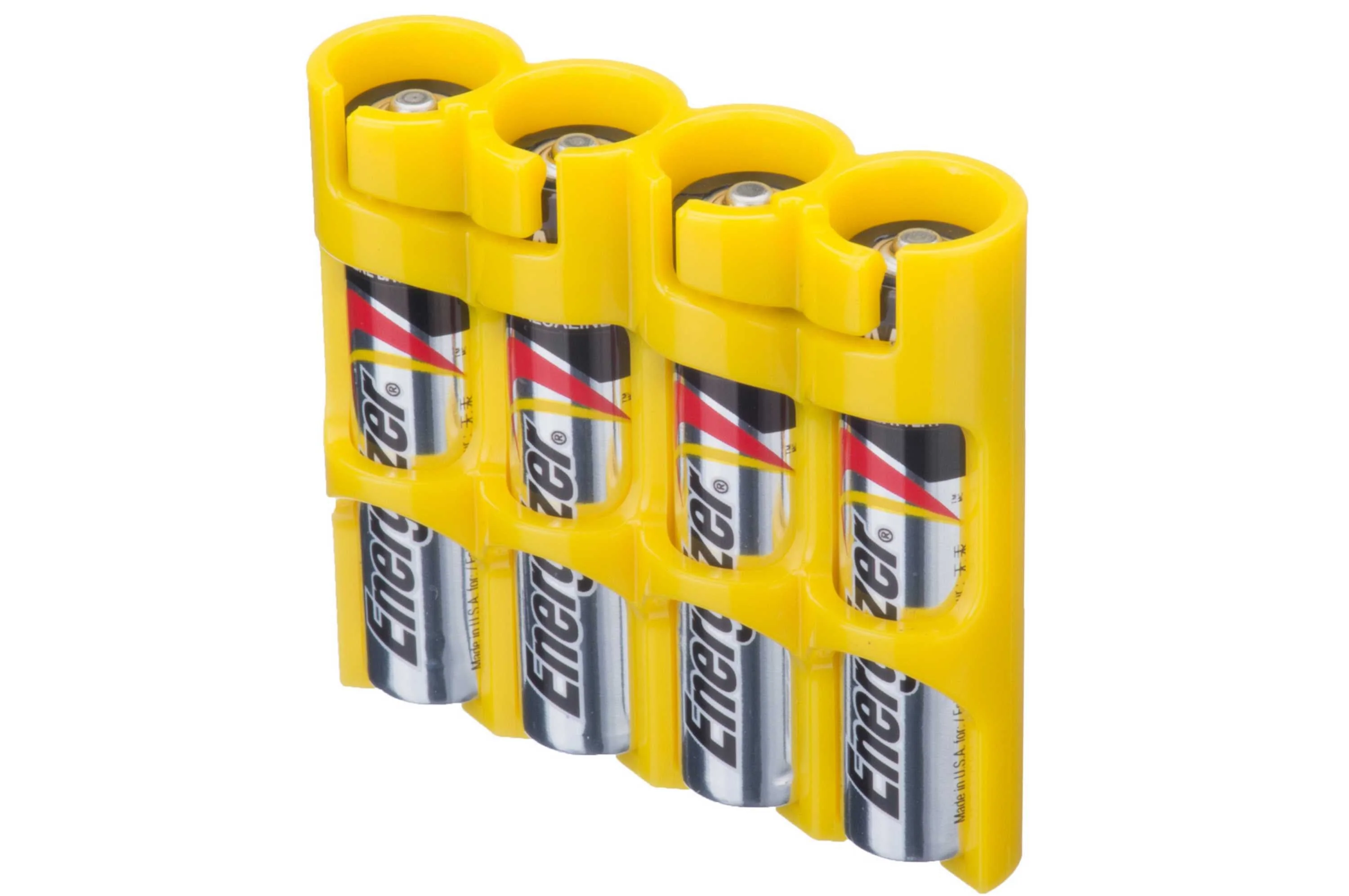 Storacell Slim Line AAA - 4 Pack Battery Caddy (Yellow) - Image 2