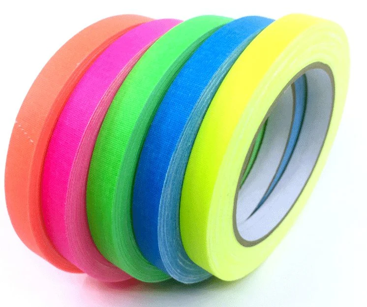 Gaffer Power 1/2" Spike Gaff Tape 5-Pack 1/2 Inch x 20 Yards (Fluorescent Green, Pink, Yellow, Orange, Blue) - Image 3