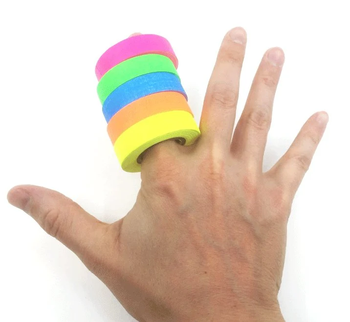 Gaffer Power 1/2" MiniSpike Gaff Tape 5-Pack 1/2 Inch x 6 Yards (Fluorescent Green, Pink, Yellow, Orange, Blue) - Image 6